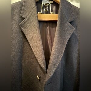 100% Cashmere Black Long Coat